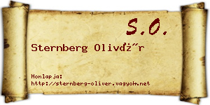 Sternberg Olivér névjegykártya